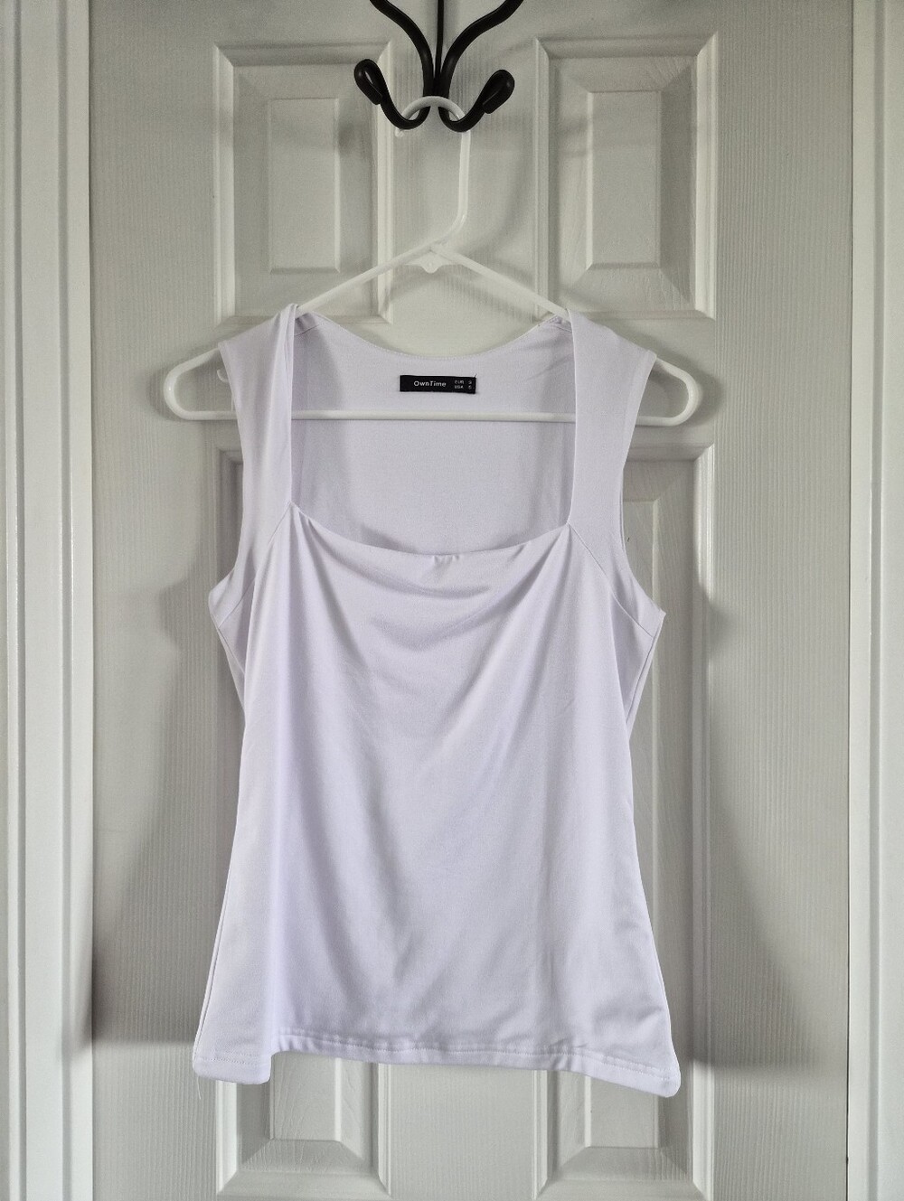 White Scoop-Front Tank Top for Women
